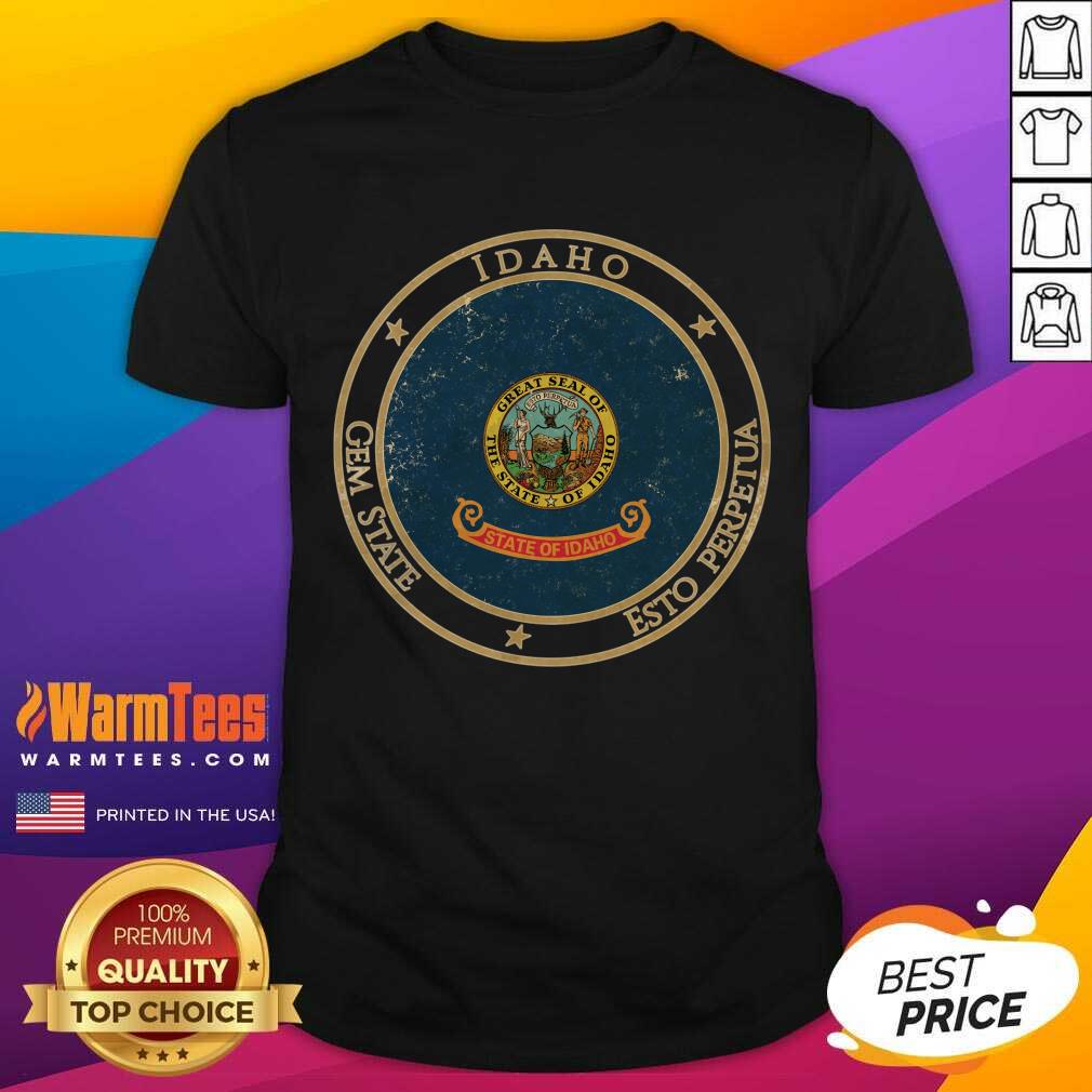 Nice Vintage Idaho State USA United States Of America American Flag Shirt