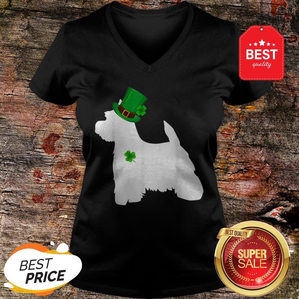 Nice West Highland White Terrier St Patricks Day Leprechaun Dog Shirt
