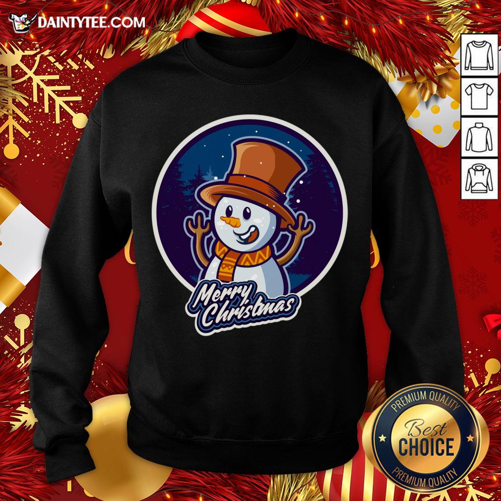Nice Xmas Smiley Snowman Merry Christmas T-Shirt