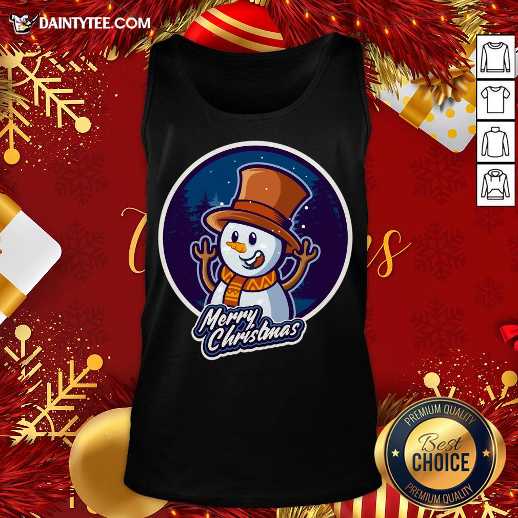 Nice Xmas Smiley Snowman Merry Christmas T-Shirt