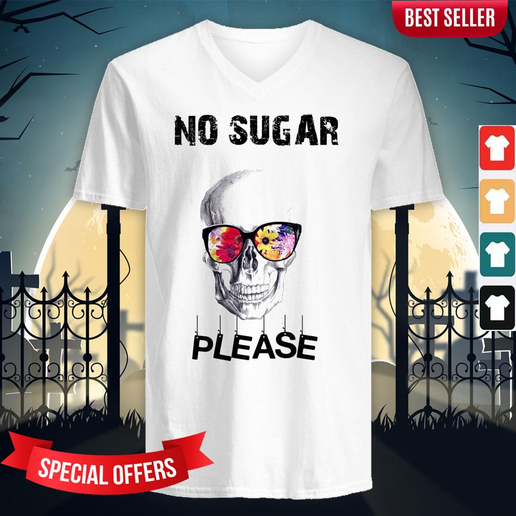 No Sugar Please Calavera Skull Day Dead Dia De Los Muertos Shirt