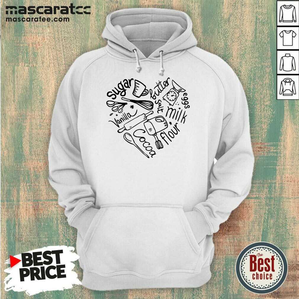 Nonplussed Bakery Heart Sugar Butter Salt Vanilla Eggs Cocoa Flour 1 Shirt