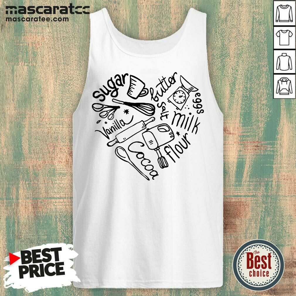 Nonplussed Bakery Heart Sugar Butter Salt Vanilla Eggs Cocoa Flour 1 Shirt