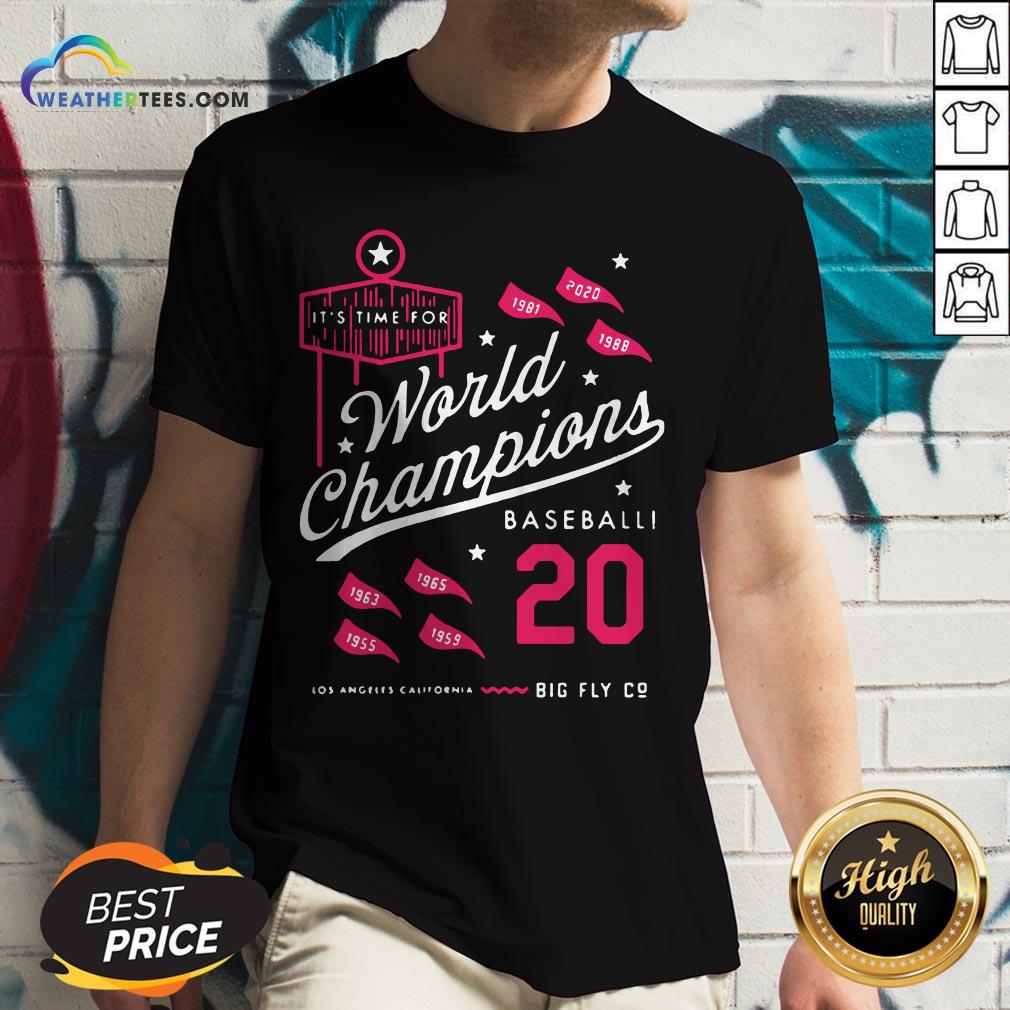 Noon It’s Time For World Champions Baseball 2020 Los Angeles California Shirt