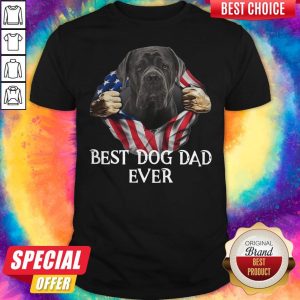 Top Blood Inside Me Cane Corso Dog American Flag Best Dog Dad Ever Shirt