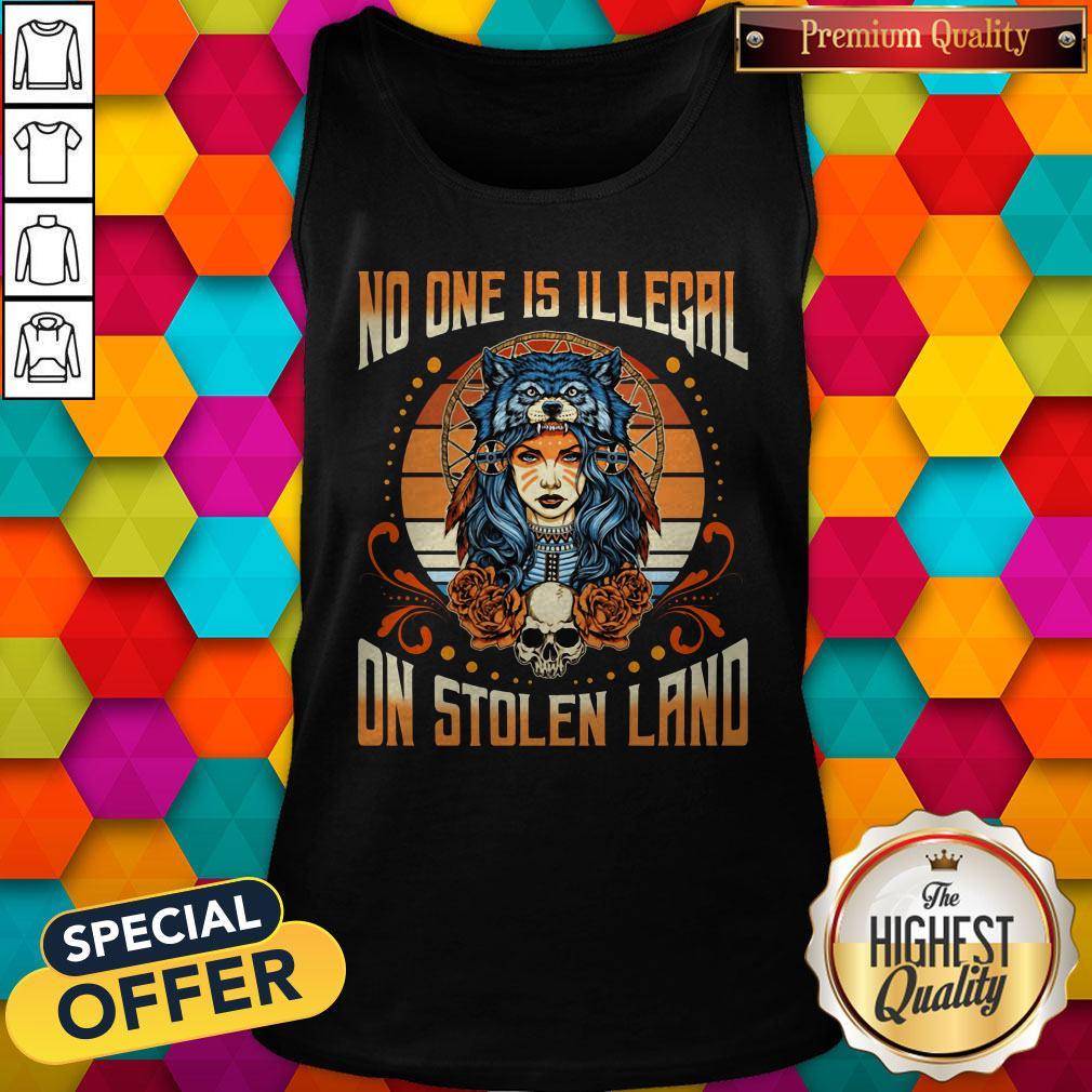 No One Is Illegal On Stolen Land Girl Skullcap Shirt
