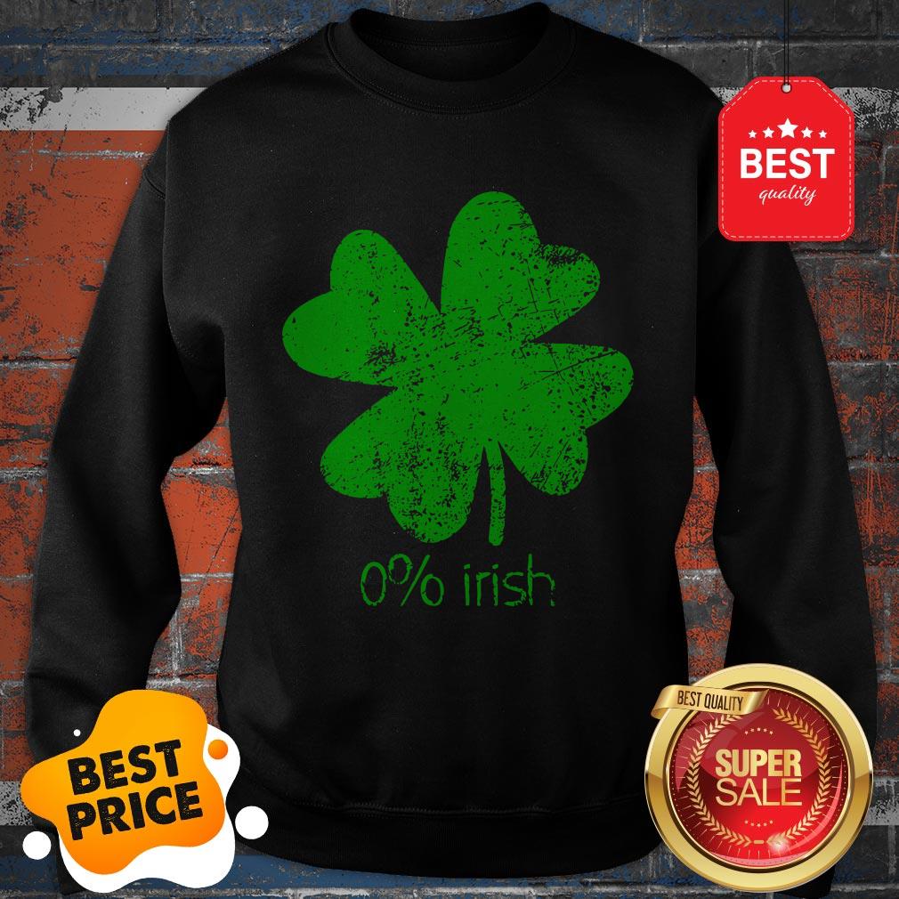 Official 0% Irish St Patricks Day Funny Men Women Shirt