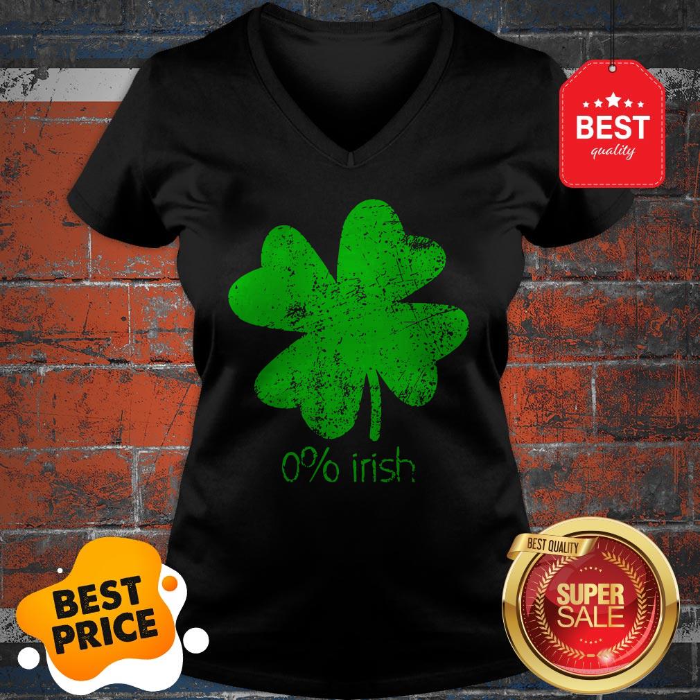 Official 0% Irish St Patricks Day Funny Men Women Shirt