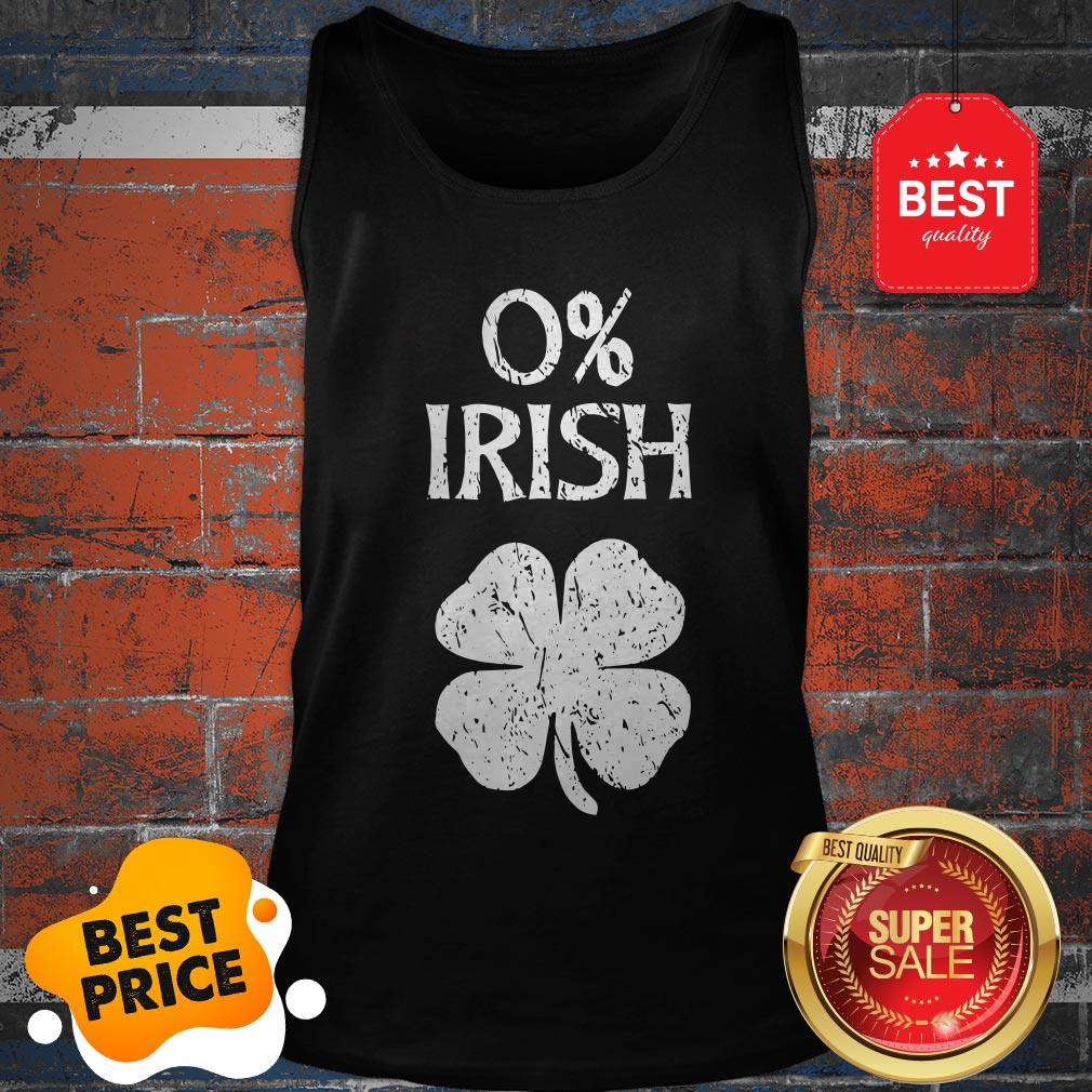 Official 0% Irish St. Patrick's Graphic T Shirt