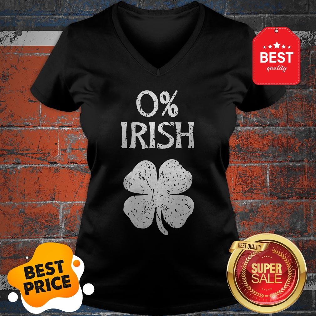 Official 0% Irish St. Patrick's Graphic T Shirt