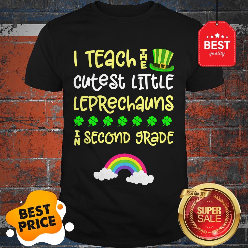 Official 2nd Grade Teacher St Patrick Day Second Rainbow Leprechauns Shirt