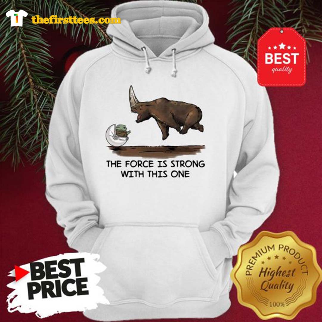 Official Baby Yoda And Rhino The Force Is Strong With This One Shirt