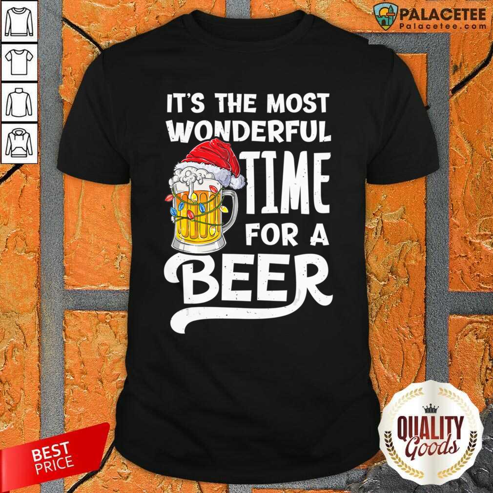 Official Beer Hat Santa It’s The Most Wonderful Time For A Shirt
