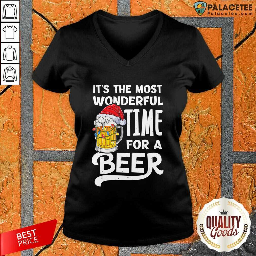 Official Beer Hat Santa It’s The Most Wonderful Time For A Shirt