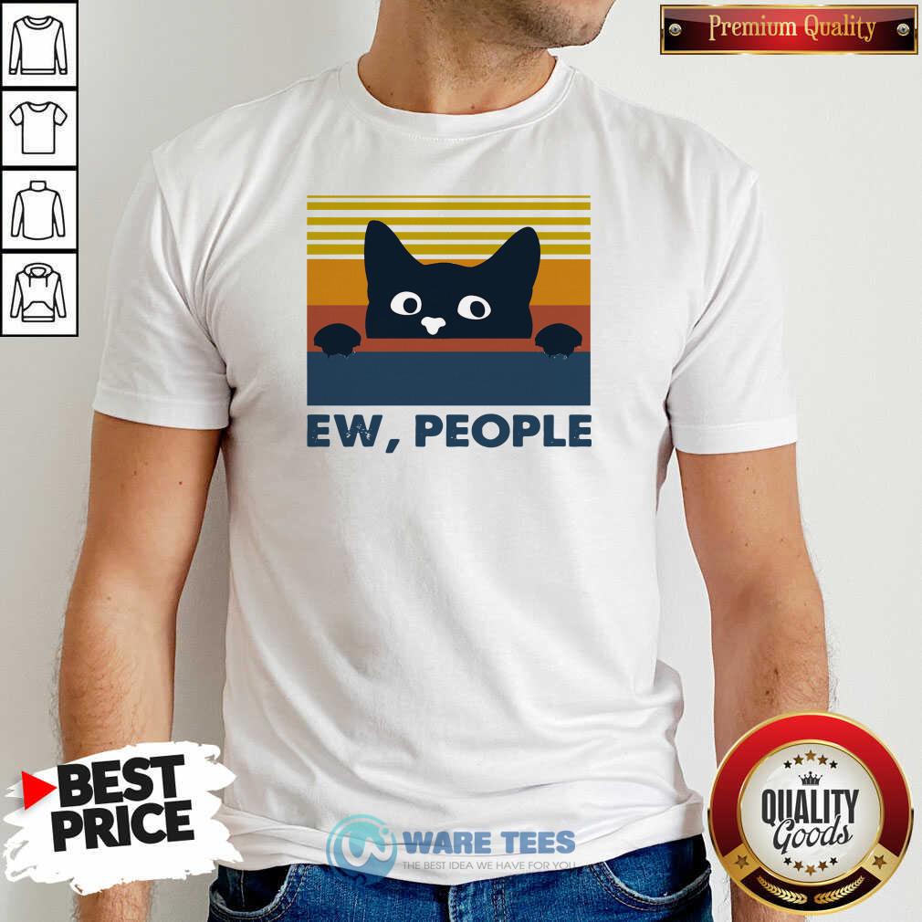 Official Black Cat Ew People Vintage Retro Shirt