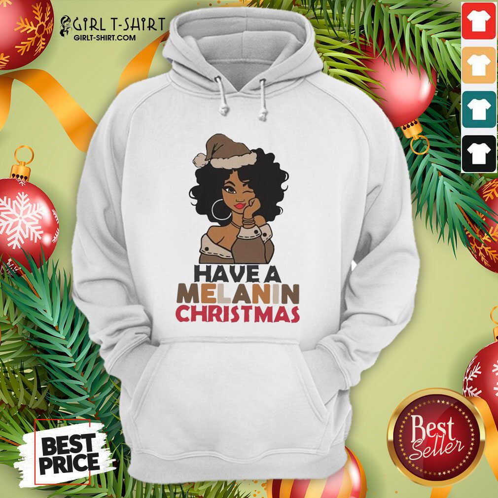 Official Black Girl hat Santa Have A Melanin Merry Christmas Shirt