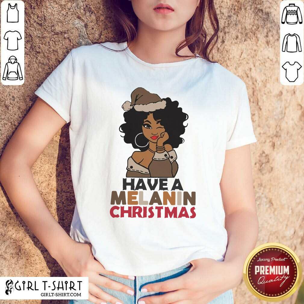 Official Black Girl hat Santa Have A Melanin Merry Christmas Shirt
