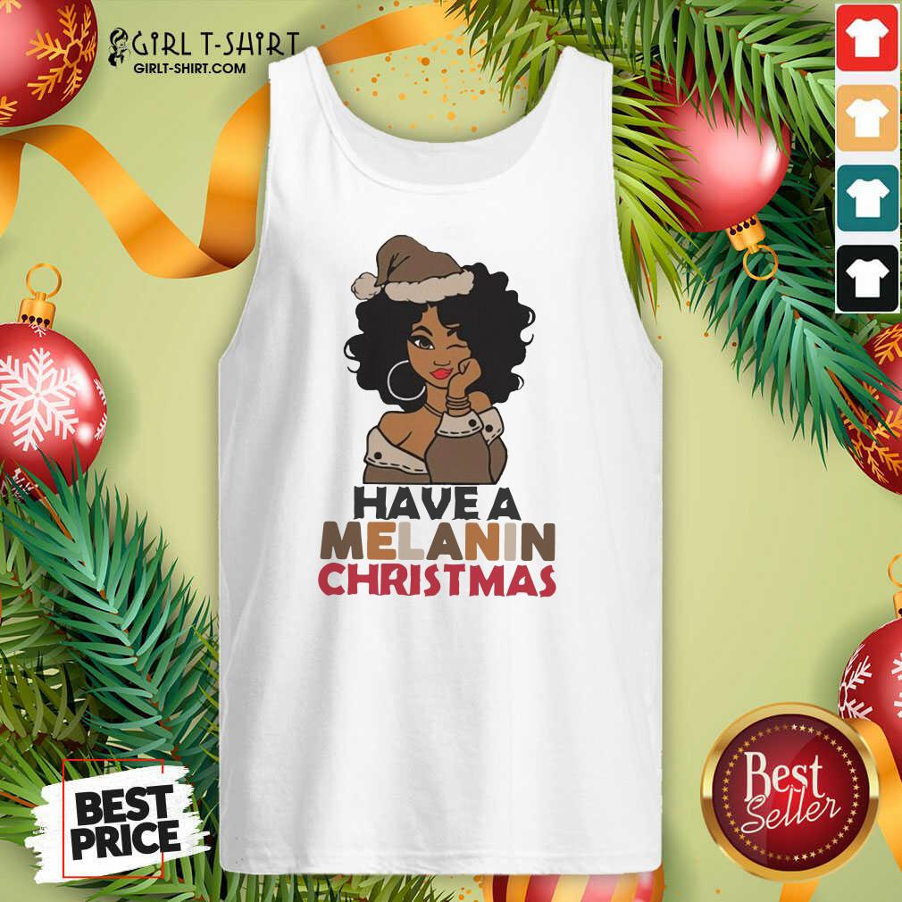 Official Black Girl hat Santa Have A Melanin Merry Christmas Shirt