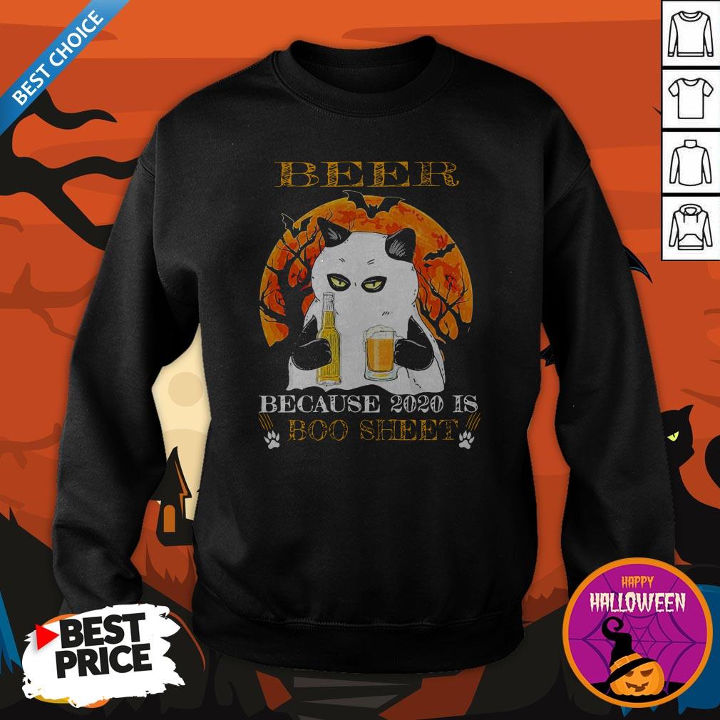 Official Cat Beer Because 2020 Is Boo Sheet Shirt