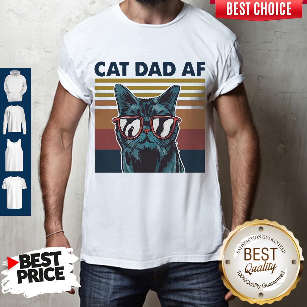 Official Cat Dad Af Glasses Vintage Shirt
