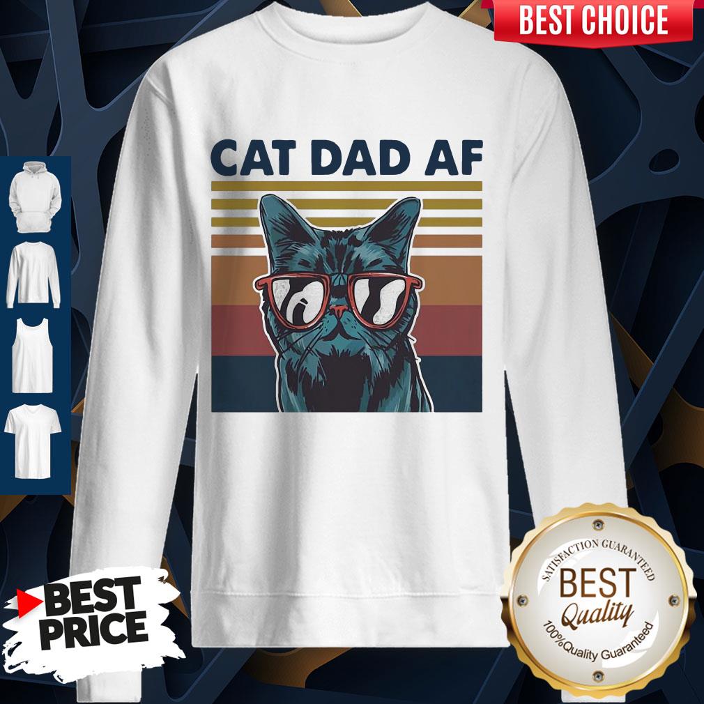 Official Cat Dad Af Glasses Vintage Shirt
