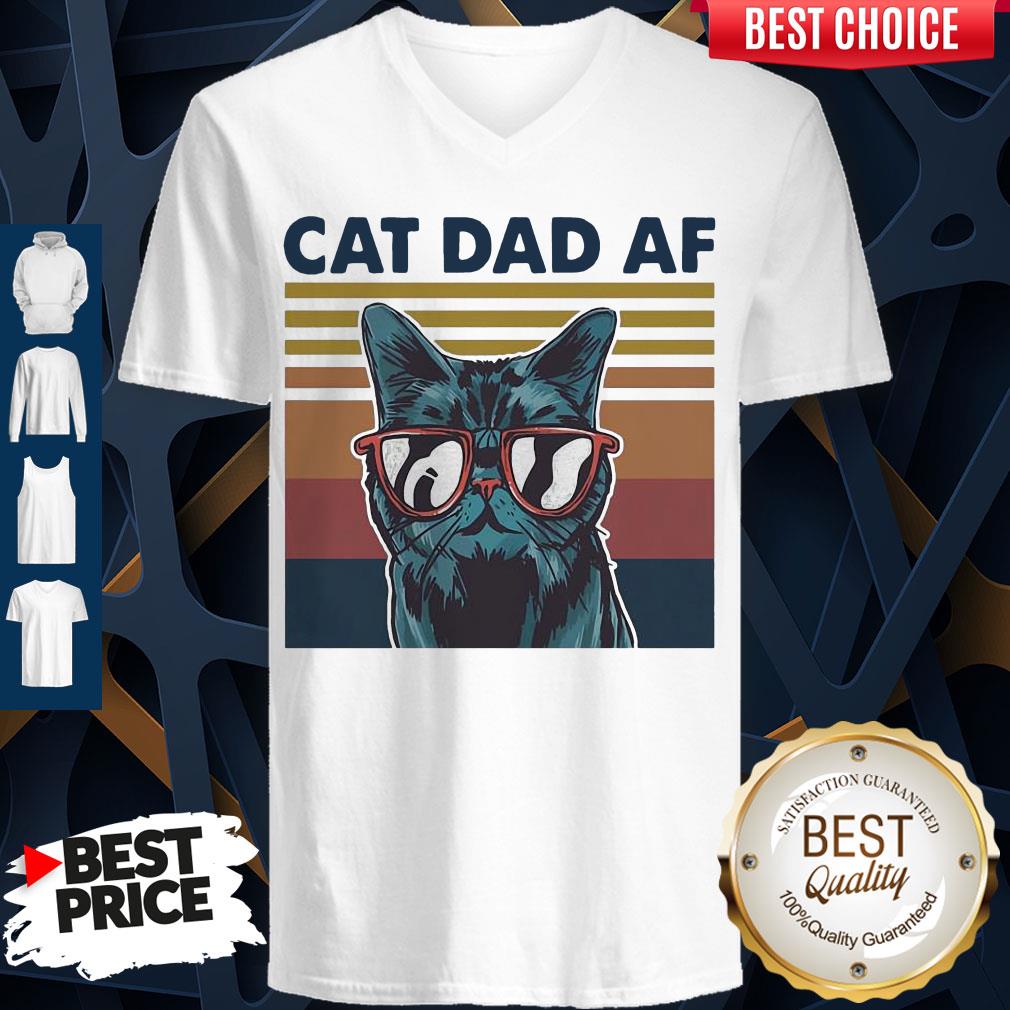 Official Cat Dad Af Glasses Vintage Shirt
