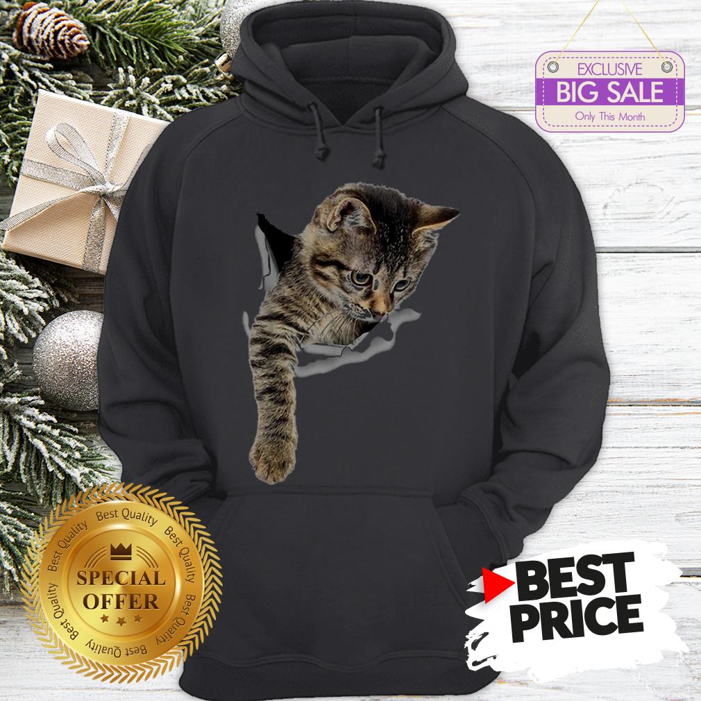 Official Cute Cat Torn Paper Shirt