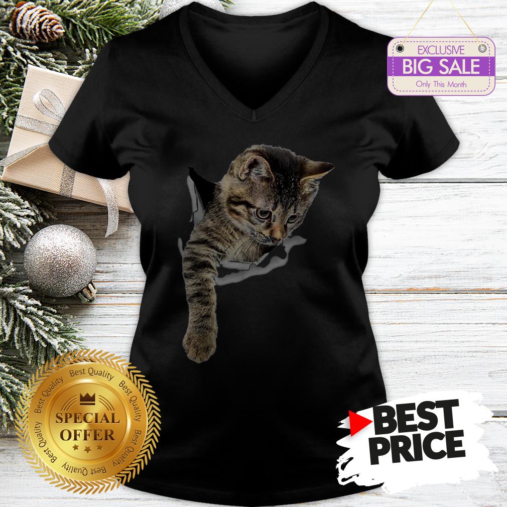 Official Cute Cat Torn Paper Shirt