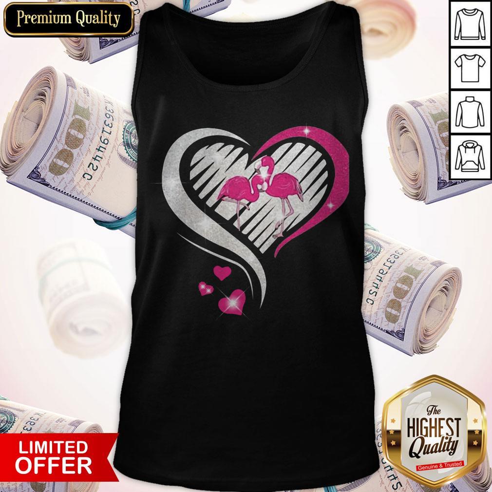 Official Diamond Heart Flamingos Shirt