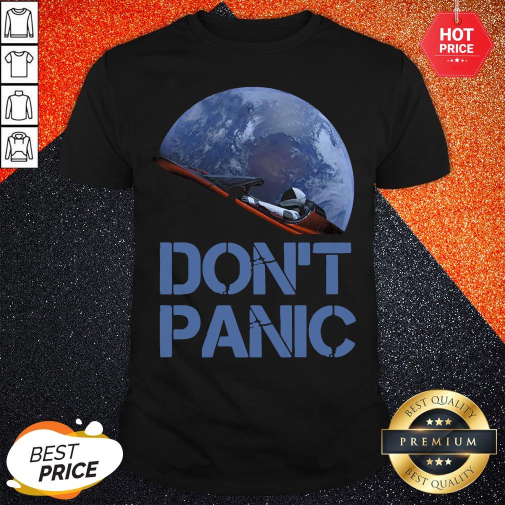 Official Don't Panic Starman Essential Shirt