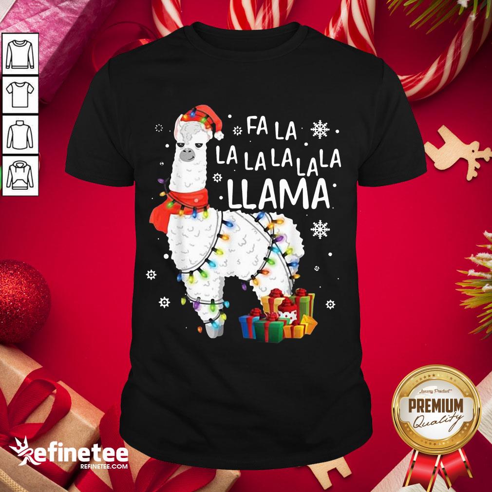 Official Fa La La Llama Christmas Shirt