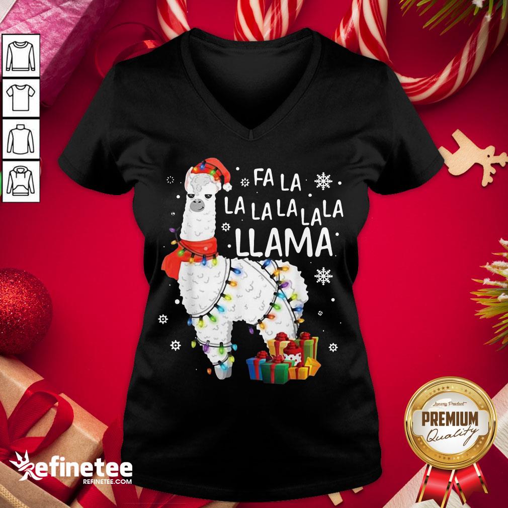 Official Fa La La Llama Christmas Shirt