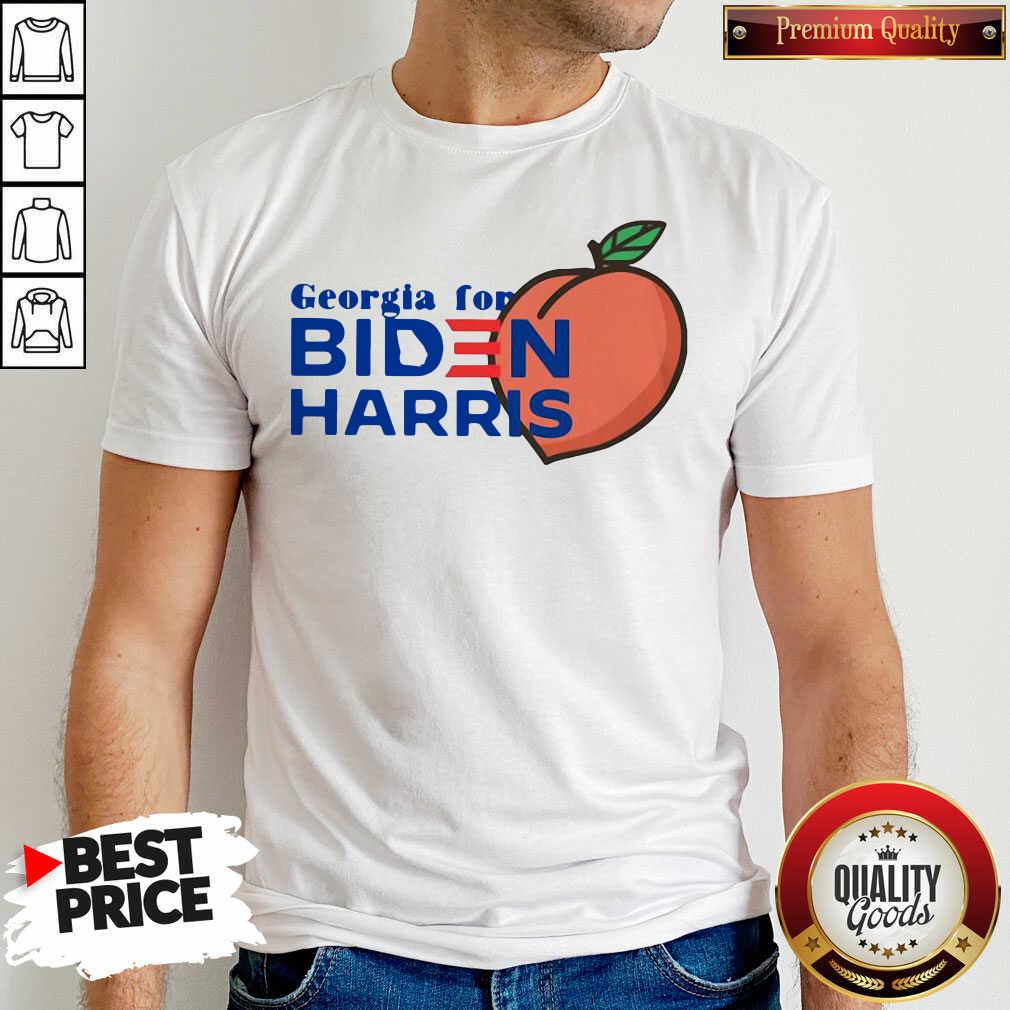 Official Georgia For Biden Harris Peach Shirt