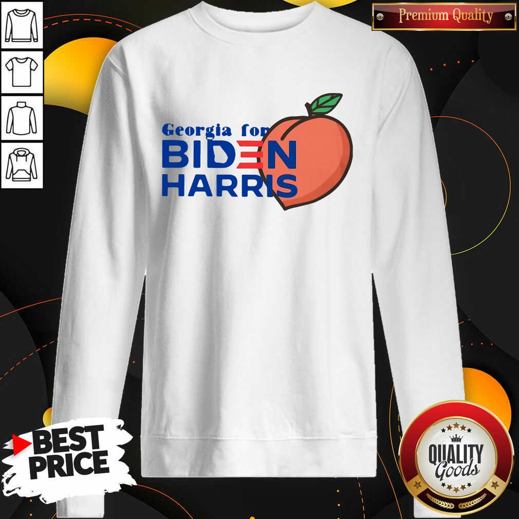 Official Georgia For Biden Harris Peach Shirt