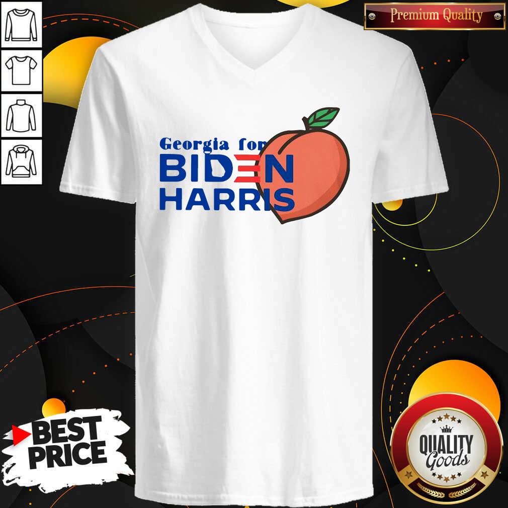 Official Georgia For Biden Harris Peach Shirt