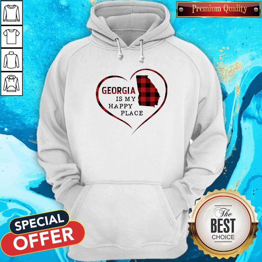 Official Georgia Is My Happy Place Heart Shirt