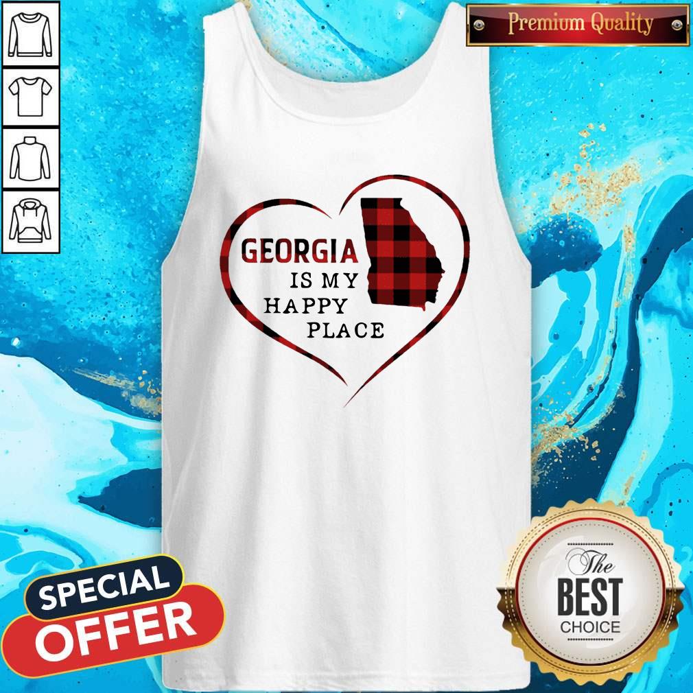 Official Georgia Is My Happy Place Heart Shirt