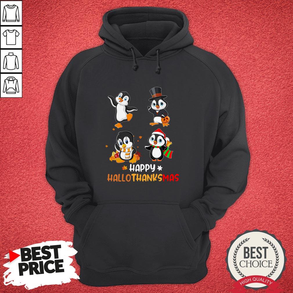 Official Halloween Penguins Happy Hallothanksmas Shirt