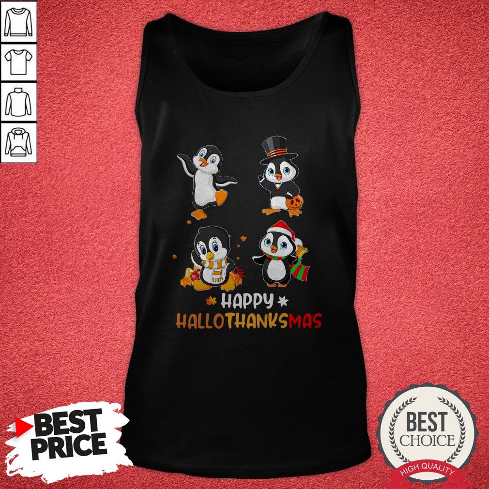 Official Halloween Penguins Happy Hallothanksmas Shirt
