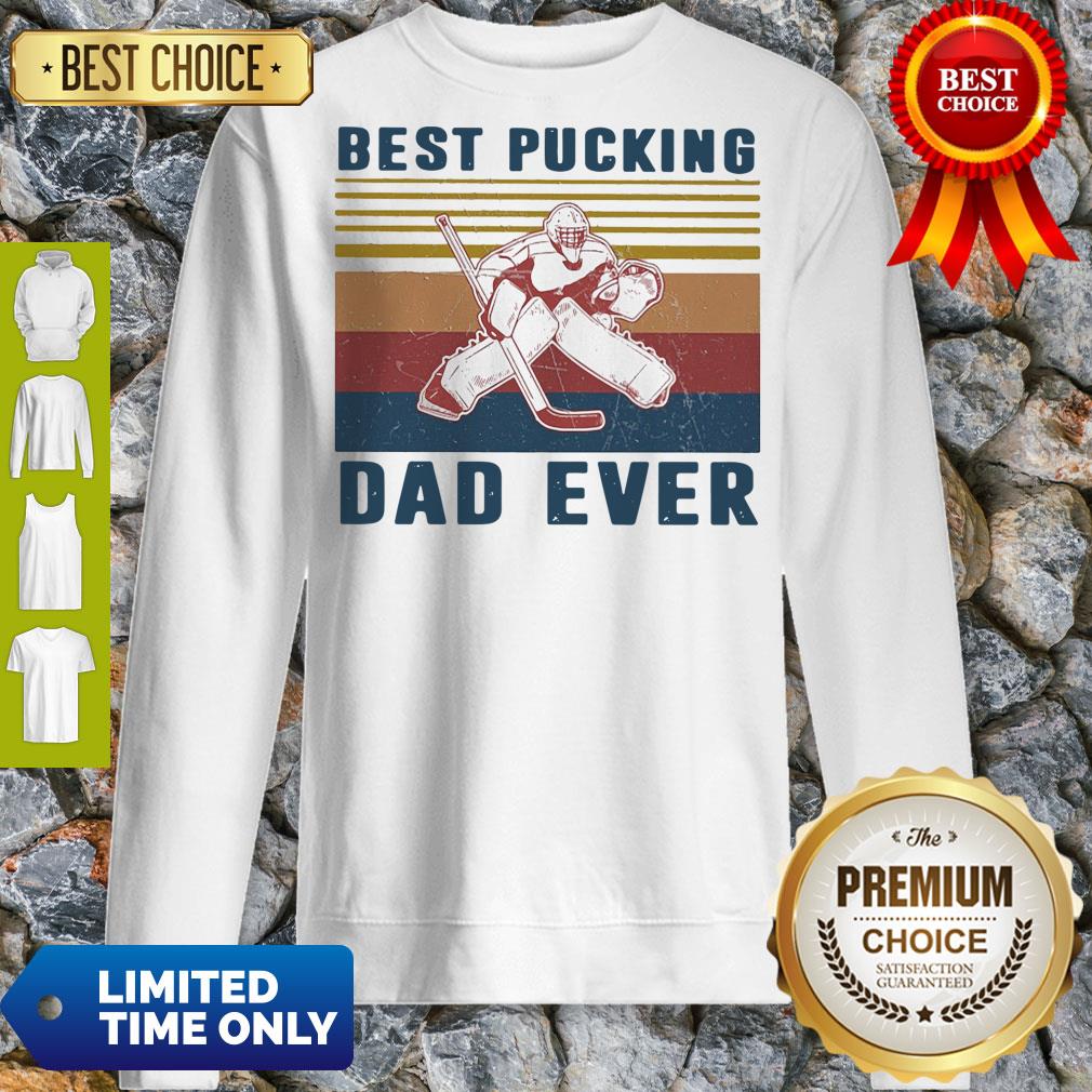 Official Hockey Best Bucking Dad Ever Vintage Shirt