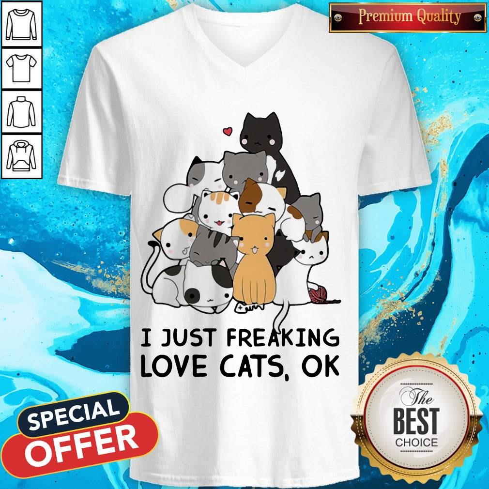Official I Just Freaking Love Cats Ok Shirt