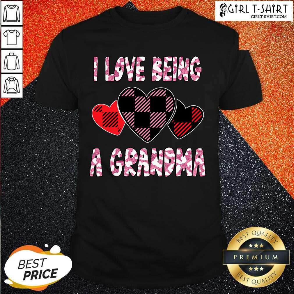 Official I Love Being Grandma Heart Valentines Day 2021 Shirt