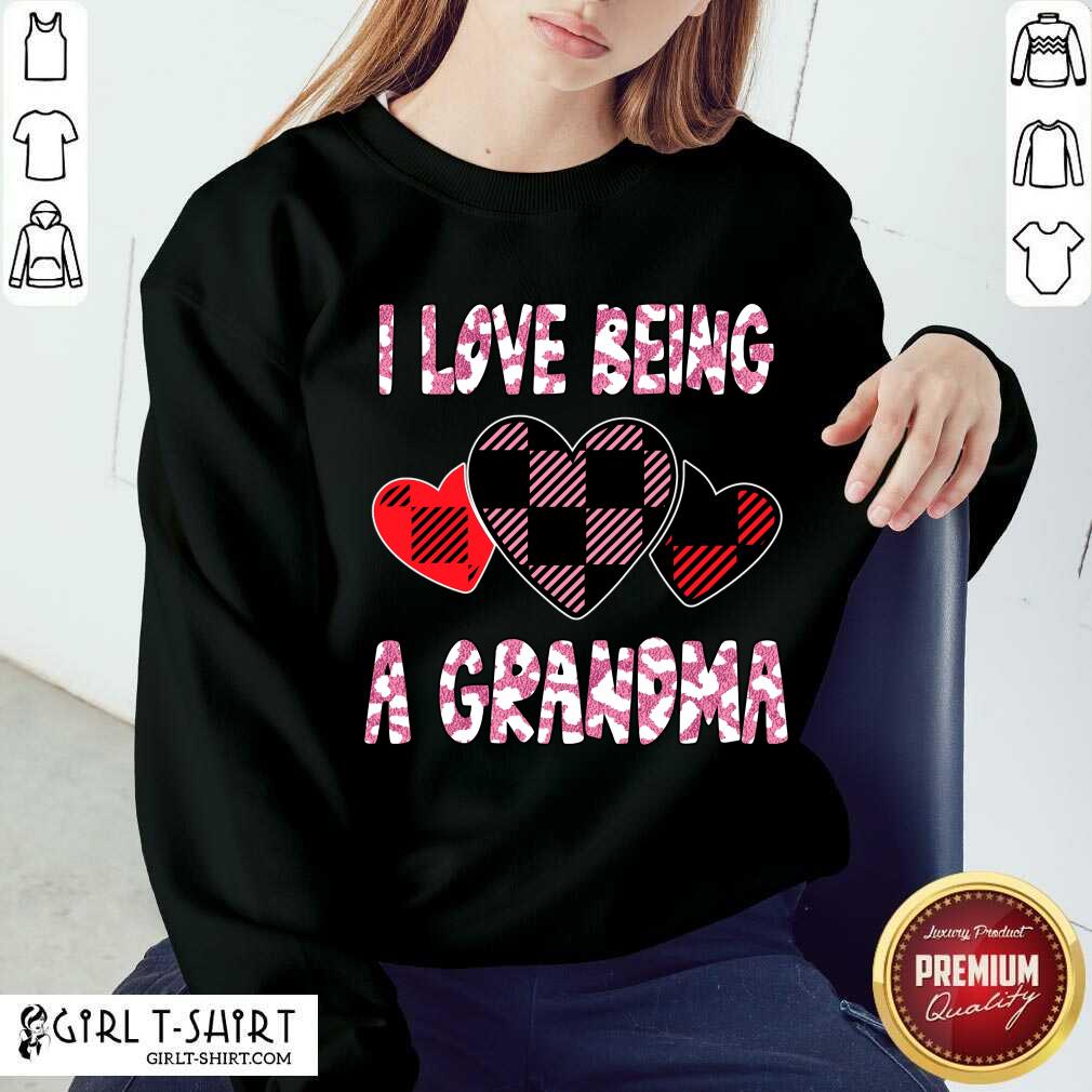 Official I Love Being Grandma Heart Valentines Day 2021 Shirt