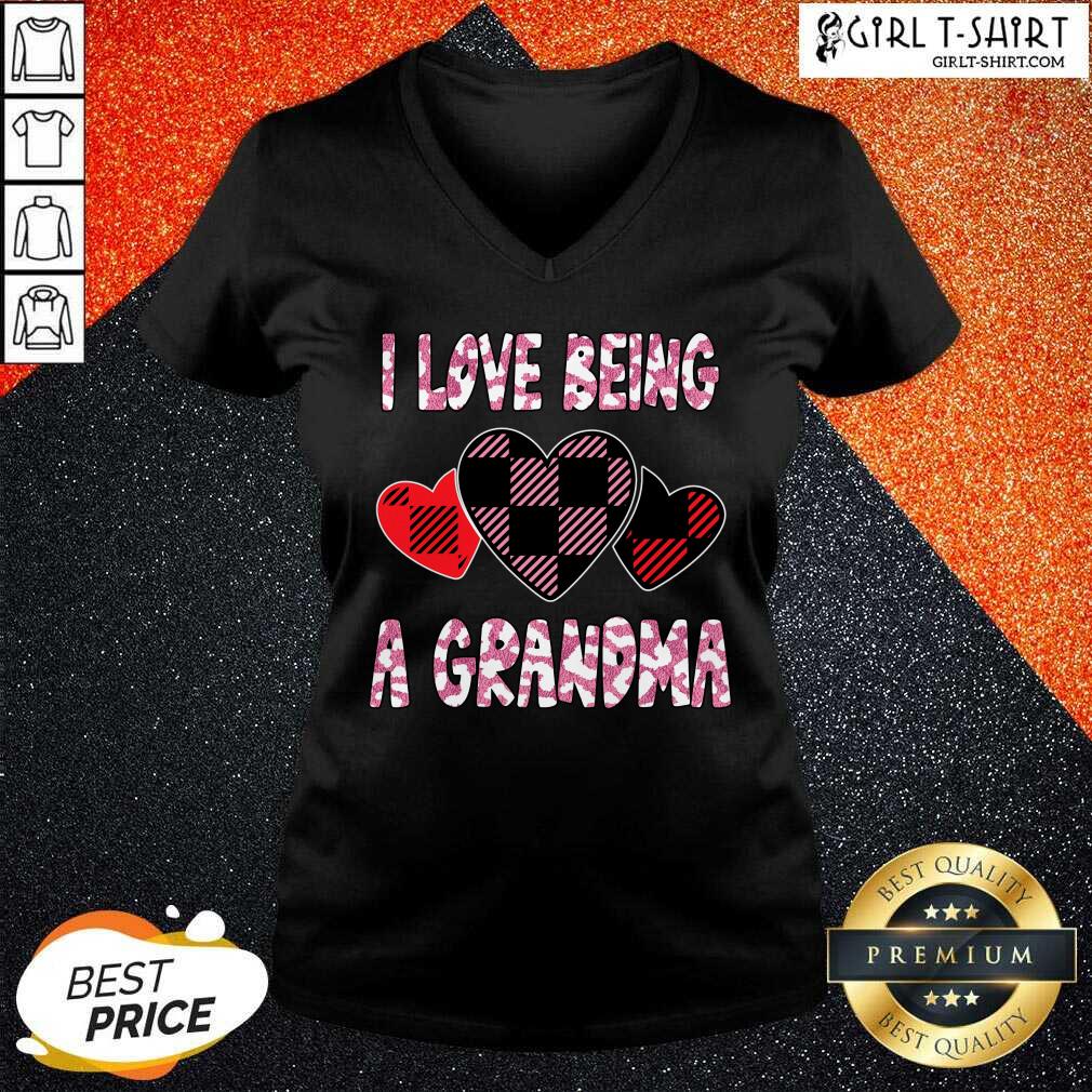 Official I Love Being Grandma Heart Valentines Day 2021 Shirt