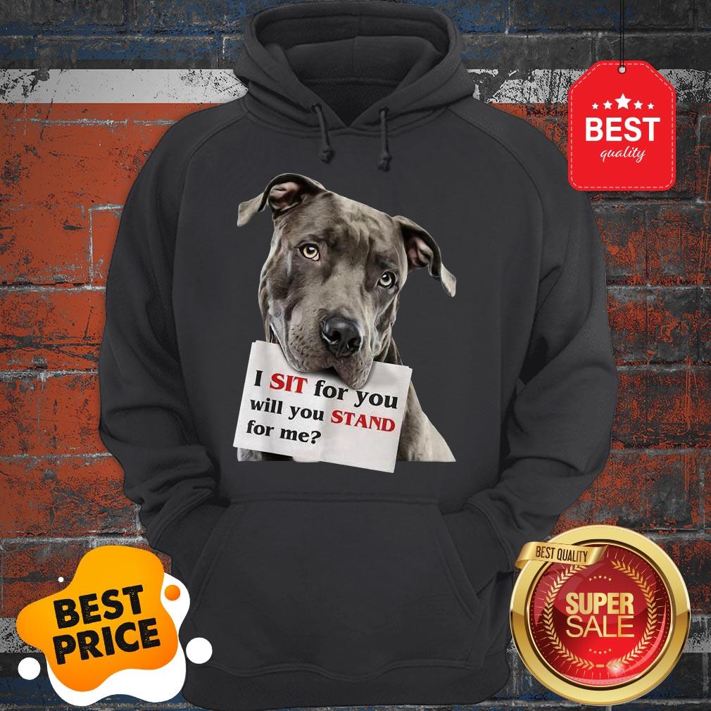 Official I Sit For You Will You Stand For Me Pitbull Dog Lovers Shirt