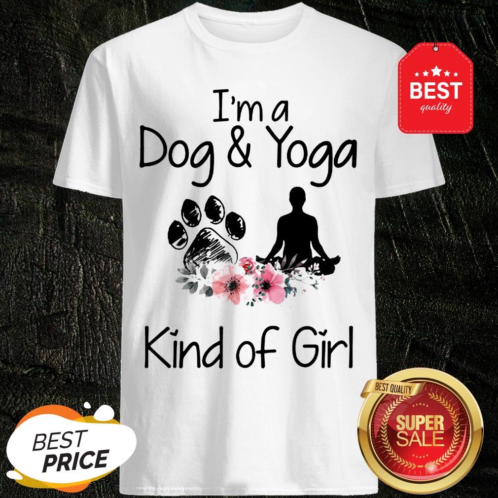 Official I’m A Dog And Yoga Kind Of Girl Flowers Shirt