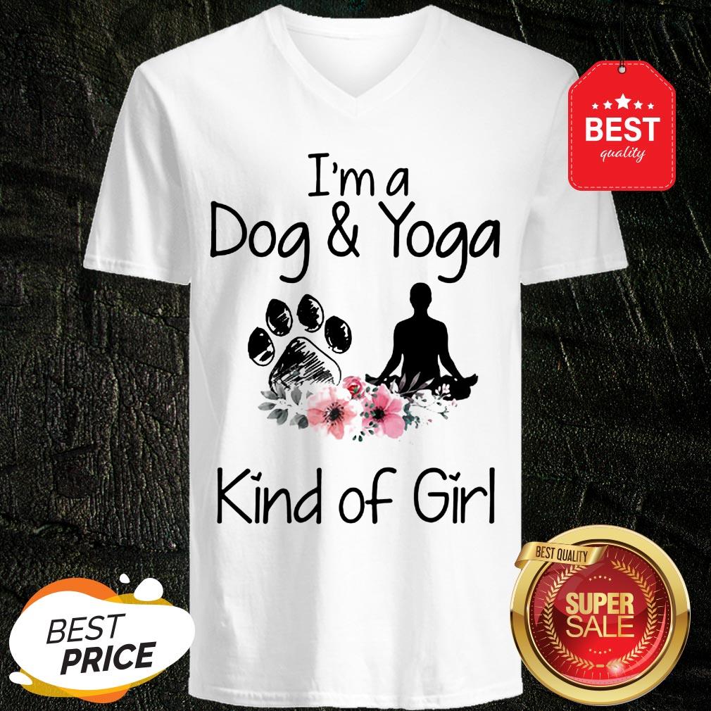 Official I’m A Dog And Yoga Kind Of Girl Flowers Shirt
