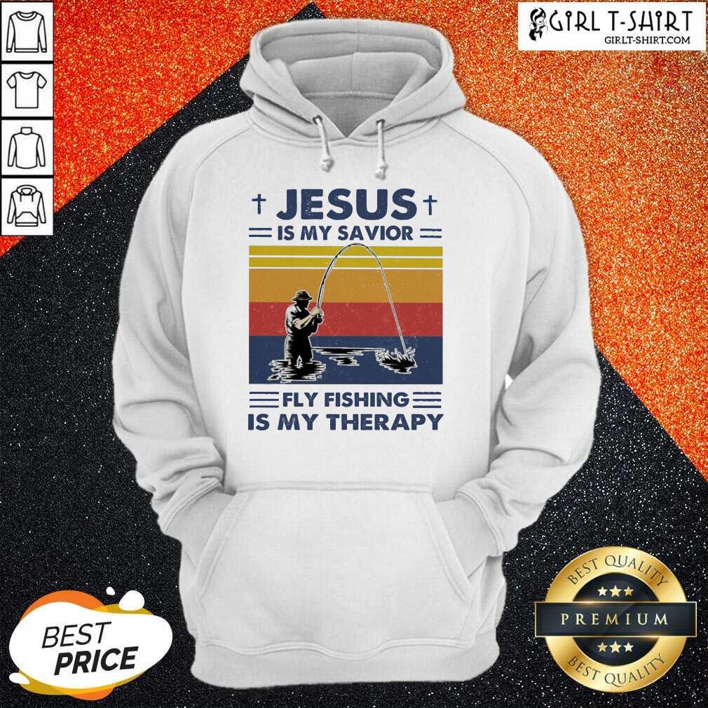 Official Jesus Is My Savior Fly Fishing Is My Therapy Vintage Shirt