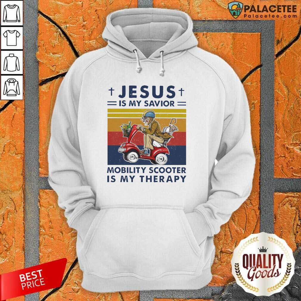 Official Jesus Is My Savior Mobility Scooter Is My Therapy Vintage Shirt