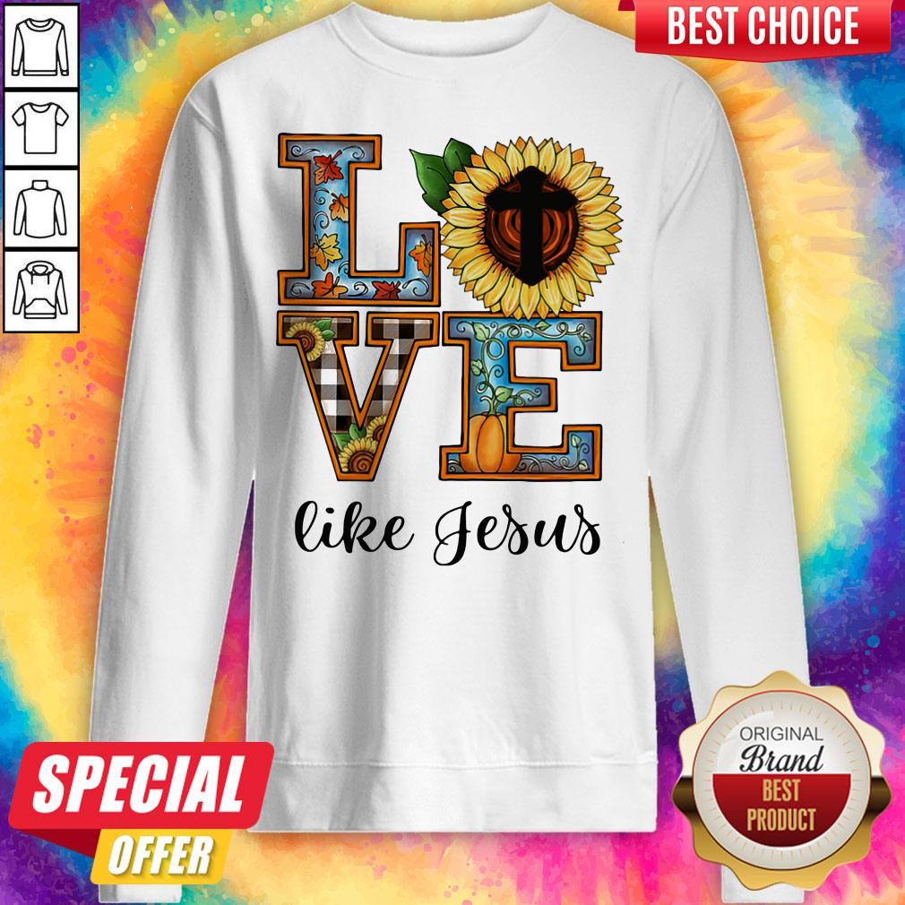 Official Love Like Jesus Sunflower Pumpkin Shirt